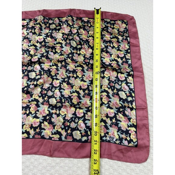 Liberty of London Scarf Floral Square England Pink Flower 22.5”X 22.5” - Picture 12 of 13